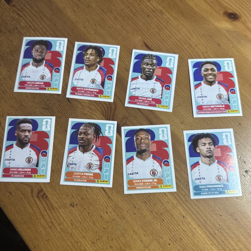 2026 Panini FIFA World Cup Haiti Lot of 8 Stickers HAI 3/4/6/8/9/10/15/17